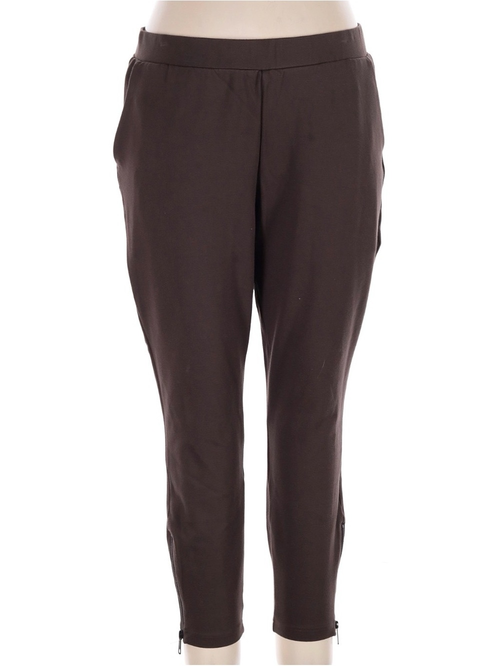 Universal Standard Dark Brown Cropped Tapered Pants